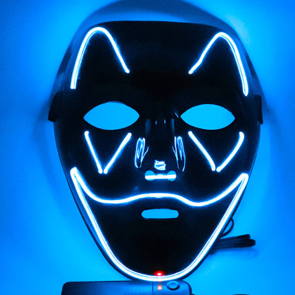 Spooky LED Halloween Prop – Black Shell with Ice Blue Glow