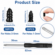 60PCS Self-Sealing Tire Repair Rubber Nails Kit with 2 Sizes thumbnail 2