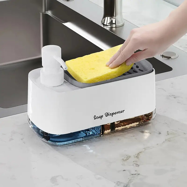 2-in-1 Kitchen Soap Dispenser & Sponge Holder
