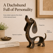🐶✨Antique Bronze Dachshund Sculpture thumbnail 2