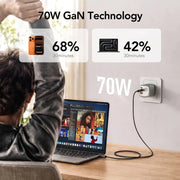 Global Travel Charger (70W, 3-Port, GaN, Integrated Rotary Plug) thumbnail 9
