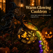 Halloween Witch Cauldron Garden Light thumbnail 5