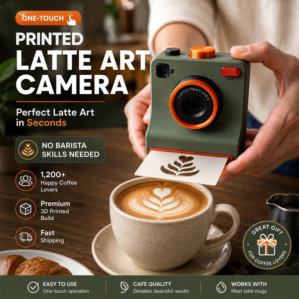 One-Touch Latte Art Camera – Coffee Stencil Printer