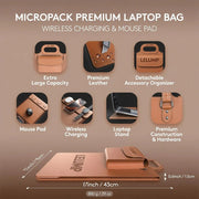 3-in-1 Wireless Charging Laptop Bag for Work, Travel and Everyday Carry thumbnail 2