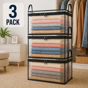 Portable Large Heavy-Duty Thick Plastic Clear Storage Box with Hinged Lid | Home, Travel & Camping thumbnail 10