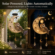 Solar Owl Moon Garden Light thumbnail 1
