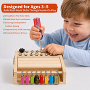Wooden Screwdriver Lock & Key Activity Board thumbnail 2