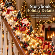 🎅 Santa’s Sleigh Snowy Stair Railing Decor thumbnail 2