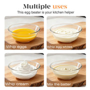Stainless Steel Hand-Push Rotary Whisk Food-Grade Rust-Resistant Kitchen Utensil thumbnail 7
