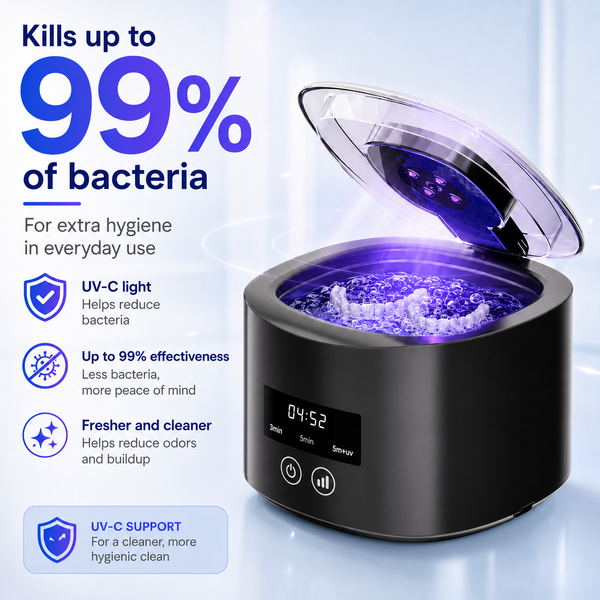 Denture Dome Ultrasonic & UV-C Cleaner
