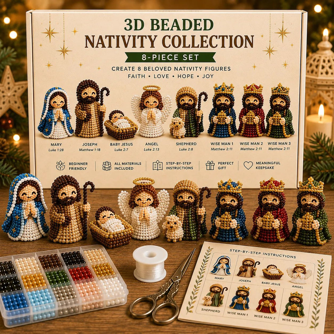 ✝️3D Beaded Nativity Collection DIY Kit