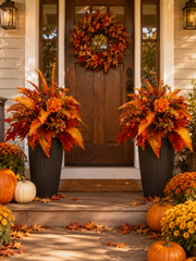 🍂Autumn Harvest Floral Garden Stake Arrangement thumbnail 1