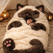 Fluffy cat sleeping bag– Soft, Warm & Purrfectly Cozy thumbnail 1