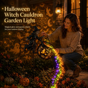 Halloween Witch Cauldron Garden Light thumbnail 1