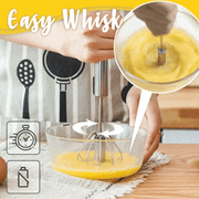 Stainless Steel Hand-Push Rotary Whisk Food-Grade Rust-Resistant Kitchen Utensil thumbnail 3