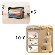 Portable Large Heavy-Duty Thick Plastic Clear Storage Box with Hinged Lid | Home, Travel & Camping thumbnail 30