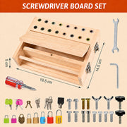 Wooden Screwdriver Lock & Key Activity Board thumbnail 6
