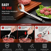 Stainless Steel Meatball Scoop Ball Maker Tool thumbnail 4