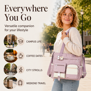 Large-Capacity Multi-Pocket Canvas Tote Bag thumbnail 6