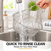 Foldable Stainless Steel Frying Basket & Colander thumbnail 9