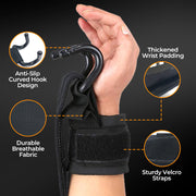 Heavy Duty Weight Lifting Wrist Hook Straps thumbnail 6