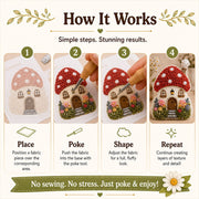 Whimsical Village 3D Fabric Poke Art Kit thumbnail 7
