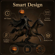 Midnight Chase Headless Horseman LED Statue thumbnail 14