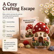 Whimsical Village 3D Fabric Poke Art Kit thumbnail 2