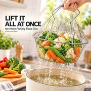 Foldable Stainless Steel Frying Basket & Colander thumbnail 8