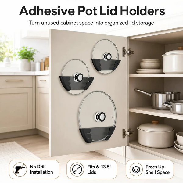 Adhesive Pot Lid Holders