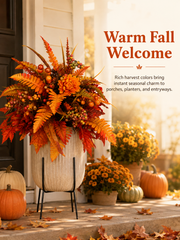 🍂Autumn Harvest Floral Garden Stake Arrangement thumbnail 4