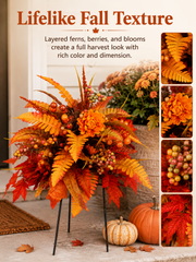 🍂Autumn Harvest Floral Garden Stake Arrangement thumbnail 9