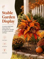 🍂Autumn Harvest Floral Garden Stake Arrangement thumbnail 8