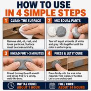 High-Strength Repair Putty – Metal Wood PVC & Ceramic thumbnail 4