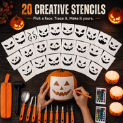🎃 36-Piece Pumpkin Carving Kit with 16-Color LED Lights thumbnail 4