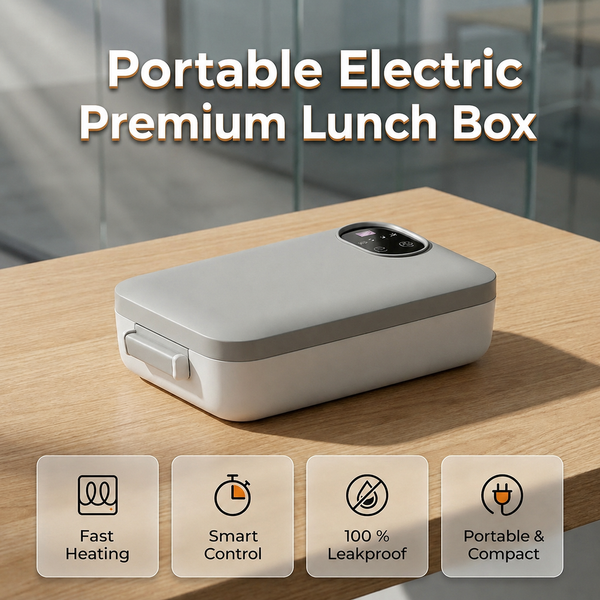 Portable electric lunch box with self-heating