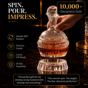 Crystal Spinning Decanter and Base thumbnail 1