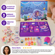 24-Day Mermaid Advent Calendar with Hair Accessories, Stickers & Surprise Gifts thumbnail 2