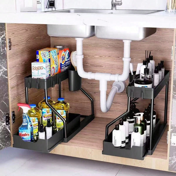2 Pack Pull Out Under Sink Organizer