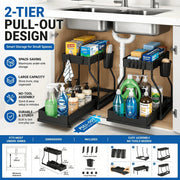 2 Pack Pull Out Under Sink Organizer thumbnail 4