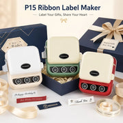 Ribbon Printer, P15 Mini Bluetooth Portable Label Maker Machine thumbnail 1