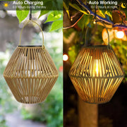 Solar Woven Boho Lantern thumbnail 2