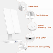 VelvaGlow™ Trifold LED Makeup Mirror thumbnail 4