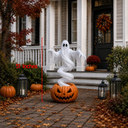 👻Swirling Ghost Pumpkin Yard Lamp🎃 thumbnail 4