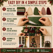 🎄Beginner-Friendly DIY Oversized Patchwork Christmas Tree Door Hanging Kit thumbnail 4