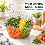 Foldable Stainless Steel Frying Basket & Colander thumbnail 10