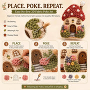 Whimsical Village 3D Fabric Poke Art Kit thumbnail 5