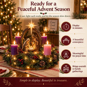 Lighted Nativity Advent Wreath – A Sacred 4-Week Christmas Tradition thumbnail 6