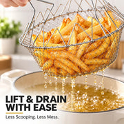 Foldable Stainless Steel Frying Basket & Colander thumbnail 3