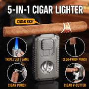 5-in-1 Jet Torch Cigar Lighter thumbnail 4